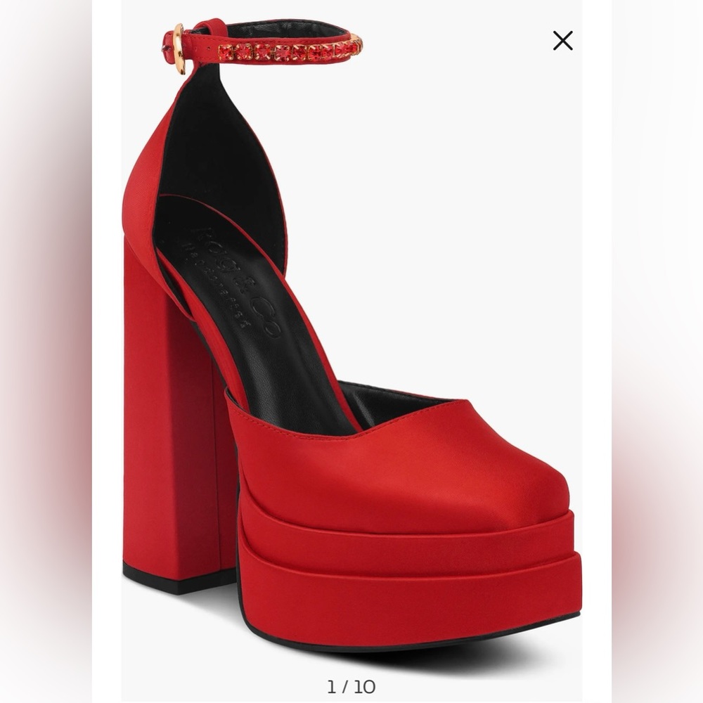 RAG & CO PUMP RED HEELS